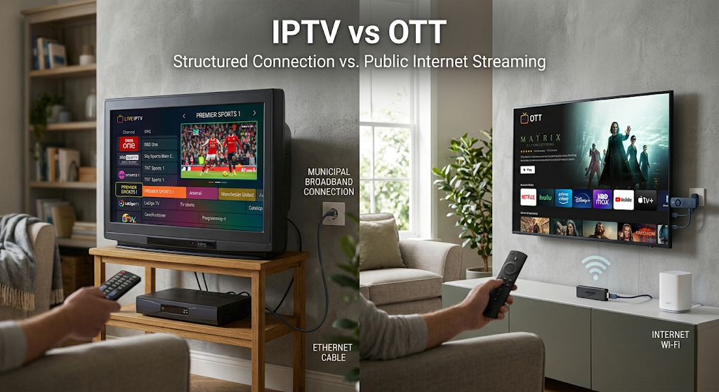 IPTV vs OTT Streaming Comparison Guide
